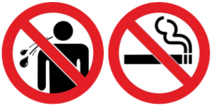 No Spitting - No Smoking Sign